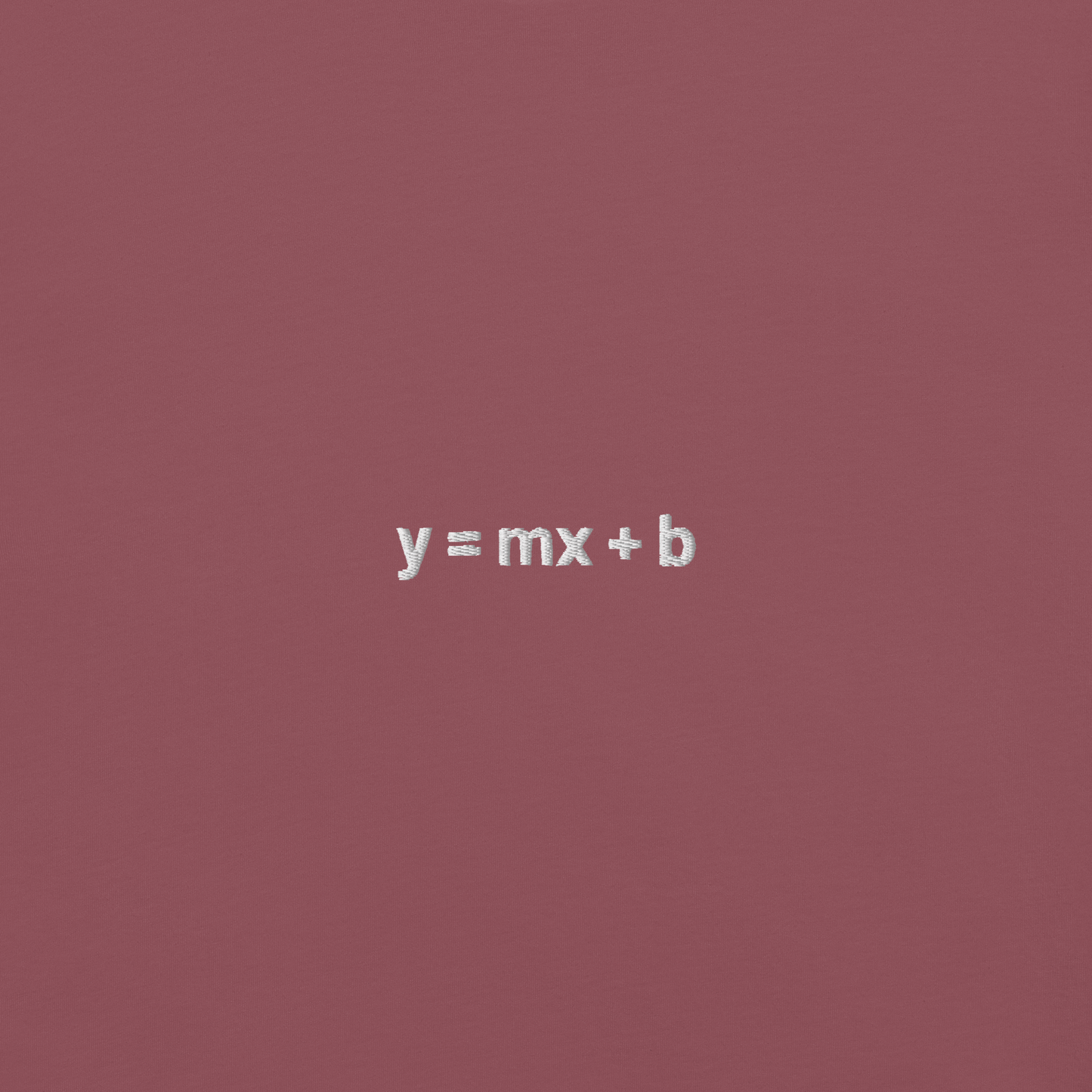 'y = mx + b' embroidered t-shirt